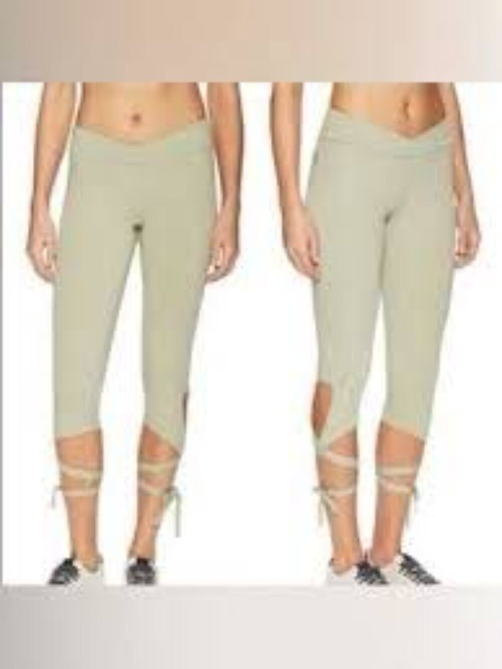 Free People FP Movement Turnout Crop Leggings Tie Leg Size Medium Women's